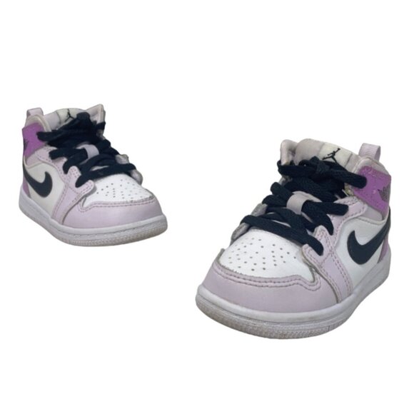 Nike Air Jordan 1Mid ALT TD 'Barely Grape' Infant Purple Sz 6C - Picture 2 of 8